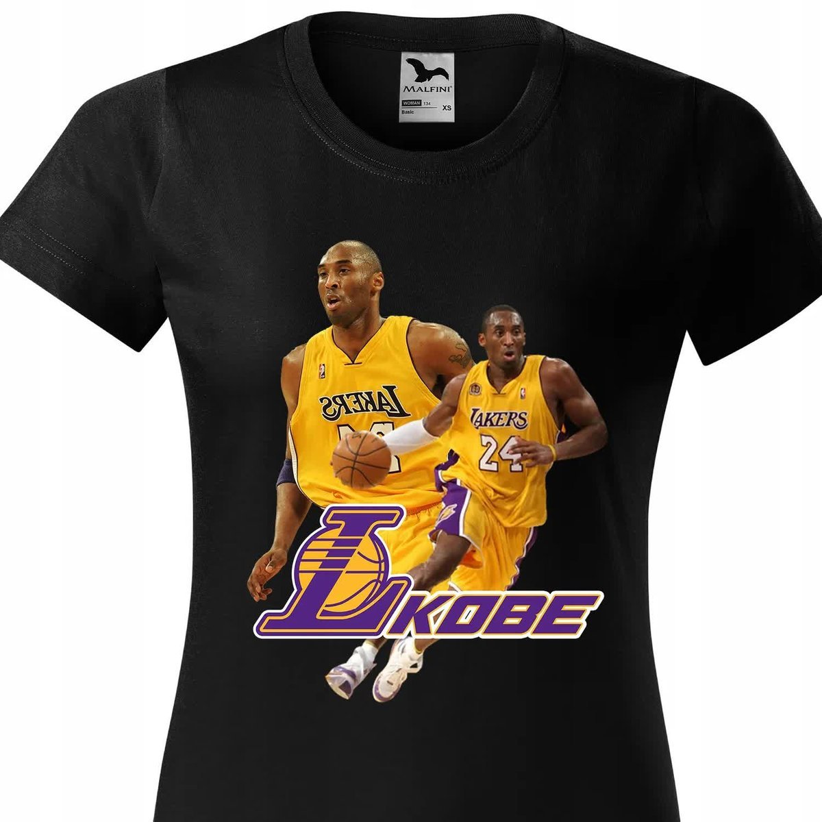 Koszulka Czarna Damska T-Shirt KOBE BRYANT Koszykówka Sportowa Wzory - XS