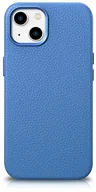 Etui i futerały do telefonów - iCarer Litchi Premium Leather Case skórzane etui iPhone 14 magnetyczne z MagSafe jasnoniebieski (WMI14220709-LB) - miniaturka - grafika 1
