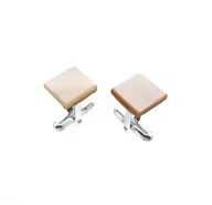 Spinki do mankietów i krawatów - Spinki do mankietów Muszla (S283) Srebro [925] - miniaturka - grafika 1