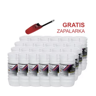 Zestaw 24 wkładów parafinowych - 2 dni biały + zapalarka GRATIS - Lampiony i znicze - miniaturka - grafika 1