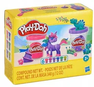 Zabawki kreatywne - CIASTOLINA PLAY-DOH ZESTAW BŁYSZCZĄCA CIASTOLINA 6 tubek F9932 - miniaturka - grafika 1