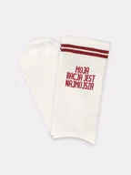 Skarpetki męskie - MOJA RACJA JEST NAJMOJSZA / skarpety ŚMIESZNE Skarpety sportowe z napisem MOJA RACJA 41-46 - miniaturka - grafika 1