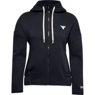 Kurtki i kamizelki sportowe damskie - Damska bluza treningowa UNDER ARMOUR Project Rock CC Fleece FZ - miniaturka - grafika 1