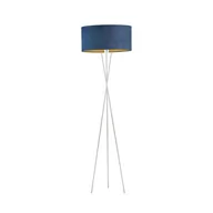 Lampy stojące - Lysne, Lampa welurowa podłogowa w stylu glamour Paryż Velur, Granatowy ze złotym wnętrzem - miniaturka - grafika 1