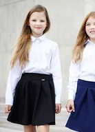 Sukienki i spódniczki dla dziewczynek - Czarna spódnica szkolna Wanda - miniaturka - grafika 1