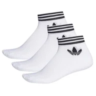 Skarpetki damskie - Adidas, Skarpety sportowe, Originals Trefoil Ankle Socks 3P EE1152, biały, rozmiar 39/42 - miniaturka - grafika 1