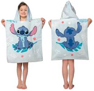 LILO I STITCH Ręcznik DZIECIĘCY z Kapturem PONCHO Okrycie po Kąpieli Basen PLAŻA - Okrycia kąpielowe dla dzieci - miniaturka - grafika 1