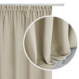Zasłona 140 x 270 Blackout Taśma Hold Beżowy - Zasłony - miniaturka - grafika 1
