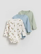 Komplety dla niemowląt - Reserved - Bawełniane body 3 pack - kremowy - miniaturka - grafika 1