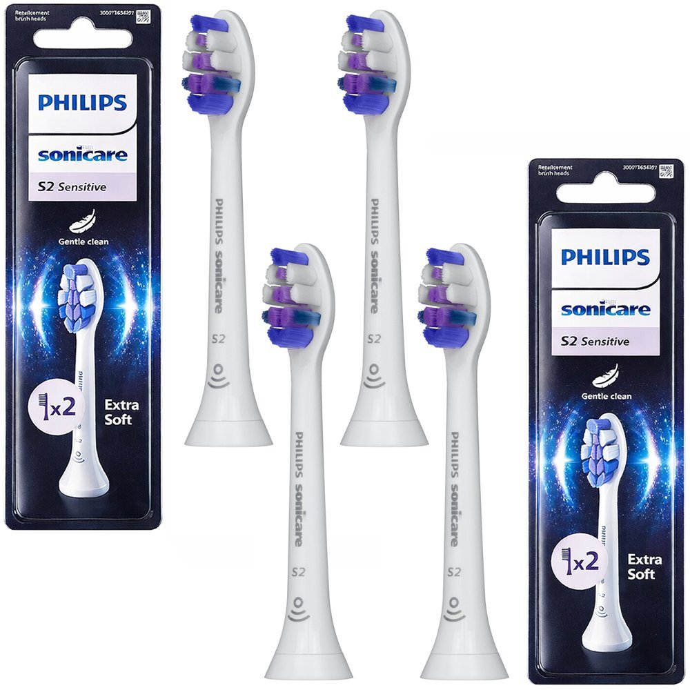 4X KOŃCÓWKI DO SZCZOTECZKI SONICZNEJ PHILIPS S2 HX6054 SENSITIVE