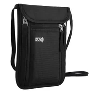 Portfele - Linkrunning Portfel podróżny Uchwyt na paszport dla kobiet i mężczyzn Portfel na paszport blokujący RFID Organizer na portfel podróżny (czarny) - miniaturka - grafika 1
