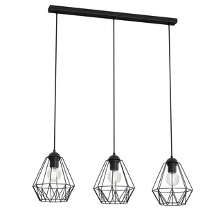 Czarna lampa wisząca z trzema źródłami światła LX 0605 z serii BERGEN - Lampy sufitowe - miniaturka - grafika 1