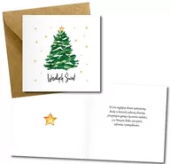 Kartki okolicznościowe i zaproszenia - Kartka świąteczna Boże Narodzenie karnet - kwadratowa - Wesołych Świąt - miniaturka - grafika 1