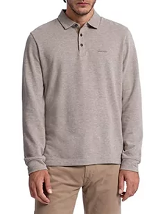 Pierre Cardin Męska bluza polo z długim rękawem, Timber Wolf, XXL - Bluzy męskie - miniaturka - grafika 1