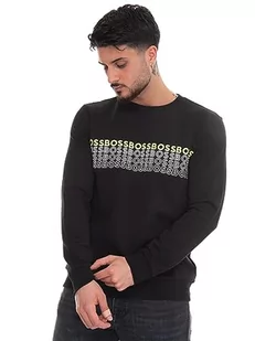 BOSS Bluza męska Salbo 1, czarna 1, 6XL, czarny (Black1), 6XL - Bluzy męskie - miniaturka - grafika 1