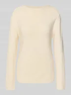 Swetry damskie - Sweter z dzianiny o kroju regular fit z czystej bawełny - miniaturka - grafika 1