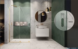 Radaway Furo Brushed GunMetal PND II parawan nawannowy 120cm lewy szczotkowany grafit 10109638-92-01L/10112594-01-01 - Akcesoria do armatury i ceramiki - miniaturka - grafika 1