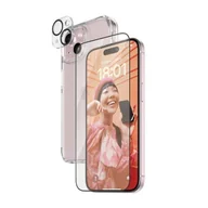 Etui i futerały do telefonów - Zestaw PanzerGlass Bundle 3in1 etui przezroczyste + folia + osłona aparatu do iPhone 15 - miniaturka - grafika 1