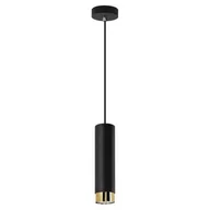 Lampy sufitowe - Lampex Gloria lampa wisząca 1-punktowa czarna/złota LPX0091/1 CZA - miniaturka - grafika 1