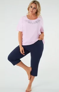 Piżama damska różowo-granatowa Zarita, Kolor różowo-granatowy, Rozmiar L, Italian Fashion - Intymna - Piżamy damskie - miniaturka - grafika 1