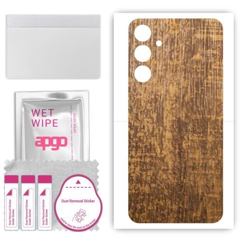 folia naklejka skórka strukturalna na TYŁ do Samsung Galaxy A25 - Drewno Dąb Stary - apgo SKINS