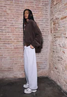 Kurtki damskie - Stradivarius Pikowana kurtka sztruksowa Brązowy L - miniaturka - grafika 1