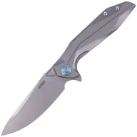 Noże - Nóż składany Kubey Nova Frame Lock Gray Titanium, Bead Blasted 14C28N (KB235F) - miniaturka - grafika 1