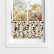 Firany - Zazdrostka AUTUMN wzór AT36 | akwarelowe beżowe kwiaty 30 x 210 cm - miniaturka - grafika 1