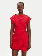 Sukienki - PINKO Sukienka koktajlowa Elliot 105215 A2LD Czerwony Regular Fit - miniaturka - grafika 1