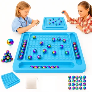 GRA PLANSZOWA EDUKACYJNA KAMIENIE MAGNETYCZNE 20 KULEK KOLOROWYCH TĘCZOWYCH - Gry planszowe - miniaturka - grafika 1