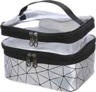 Kosmetyczki, organizery i kuferki - ATL DA110B Kosmetyczka kuferek srebrny - miniaturka - grafika 1