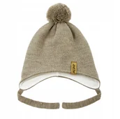 Czapki dla dzieci - Aliap Czapka dziecięca rozm. 38-42 . Beżowy Wełna merino 100% - miniaturka - grafika 1
