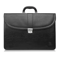 Teczki i aktówki - Aktówka męska skórzana do ręki i na ramię elegancka czarna S-42-BL - miniaturka - grafika 1