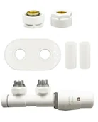 Zawory i kraniki - Zawór termostatyczny 50mm TWINS biały prawy Cu All in One - miniaturka - grafika 1