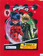 Czasopisma - Miraculous Biedronka i Czarny Kot Stickers Saszetki z Naklejkami - miniaturka - grafika 1