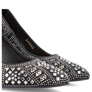 Szpilki z kryształkami - MENBUR 24682 CZARNE - Czółenka - miniaturka - grafika 11