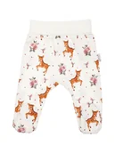 Śpiochy dla niemowląt - Dziewczęcy półśpioch bawełniany sarenka kremowy Nicol - miniaturka - grafika 1