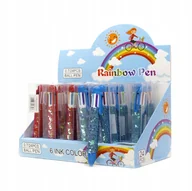 Długopisy - TOYS Długopis automatyczny 6 kolorów Cekiny MIDEX 0997G 19525-uniw - miniaturka - grafika 1