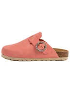 Klapki i japonki damskie - billowy Skórzane chodaki w kolorze jasnoróżowym - miniaturka - grafika 1