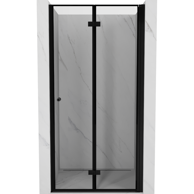 Mexen Mist-F drzwi prysznicowe składane prawe 60 cm, czarna ramka, czarne - 8A6-060-000-70-70-P