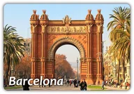Magnesy - BARCELONA - Hiszpania - Łuk Triumfalny - Arc de Triomf - Magnes na lodówkę - miniaturka - grafika 1