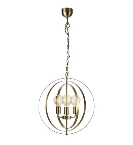 Markslojd Lampa wisząca Orbit 107941 mosiężna oprawa sufitowa w klasycznym stylu 107941