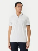 Koszulki męskie - Jack & Jones Polo Fusion 12289953 Biały Regular Fit - miniaturka - grafika 1