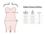 Piżamy damskie - HALKA DIANA KRÓTKA (kolor granat, rozmiar 2xl) - miniaturka - grafika 1