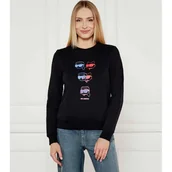 Bluzy damskie - Karl Lagerfeld Bluza IKON Regular Fit - miniaturka - grafika 1