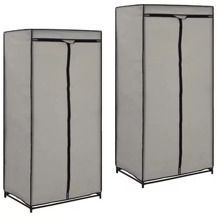 vidaXL vidaXL Szafy, 2 szt., szare, 75x50x160 cm - Szafy - miniaturka - grafika 1