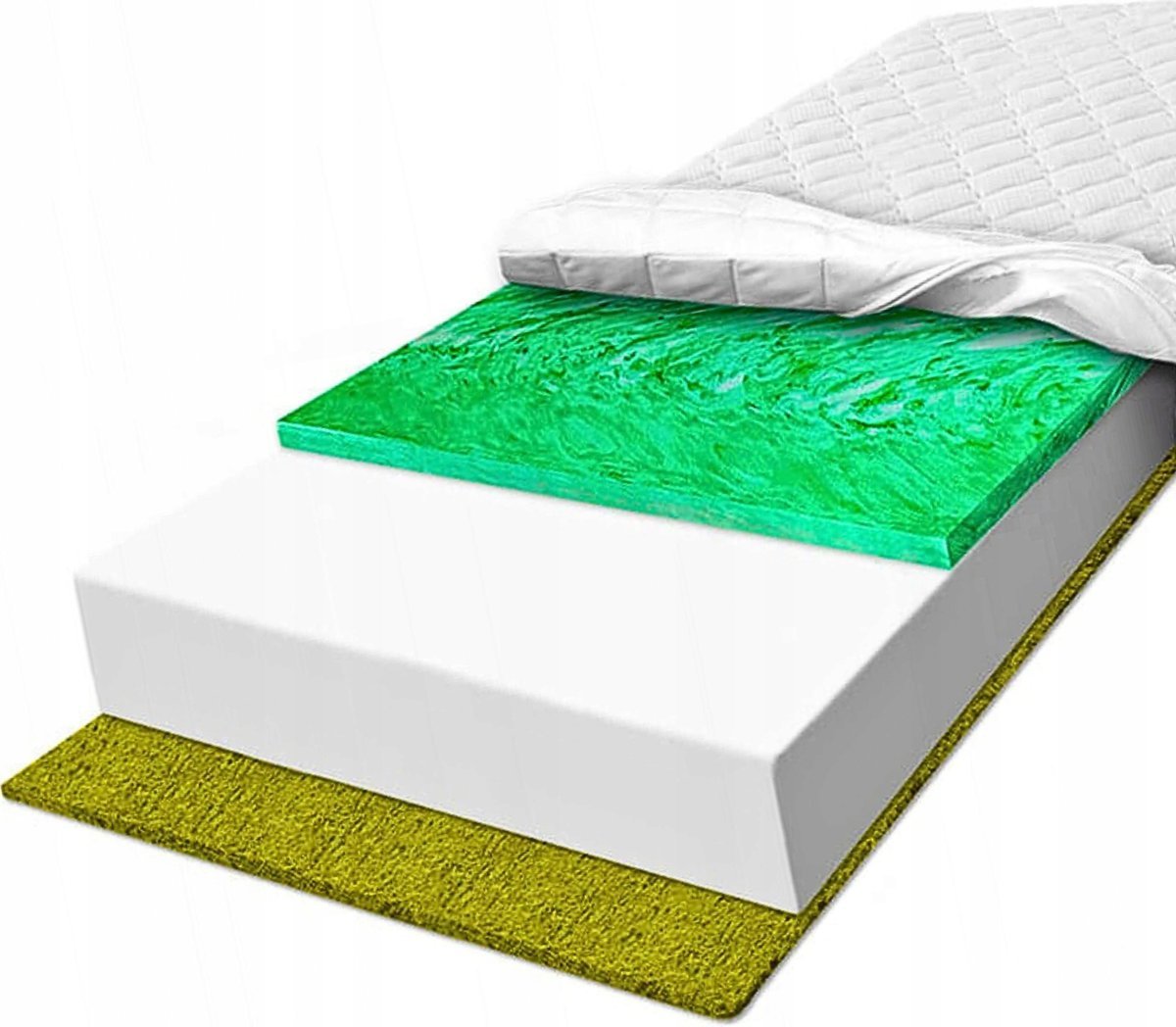 Materac dziecięcy 120x200 usztywniający trawa pianka utwardzony H1 H2