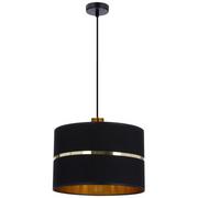 Lampy sufitowe - Lampa wisząca abażurowa w stylu glamour czarny + złoto - Z035-Reso - miniaturka - grafika 1