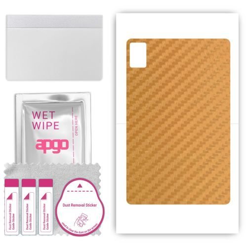 folia naklejka skórka strukturalna na TYŁ do HTC A102 - Carbon Złoty - apgo SKINS