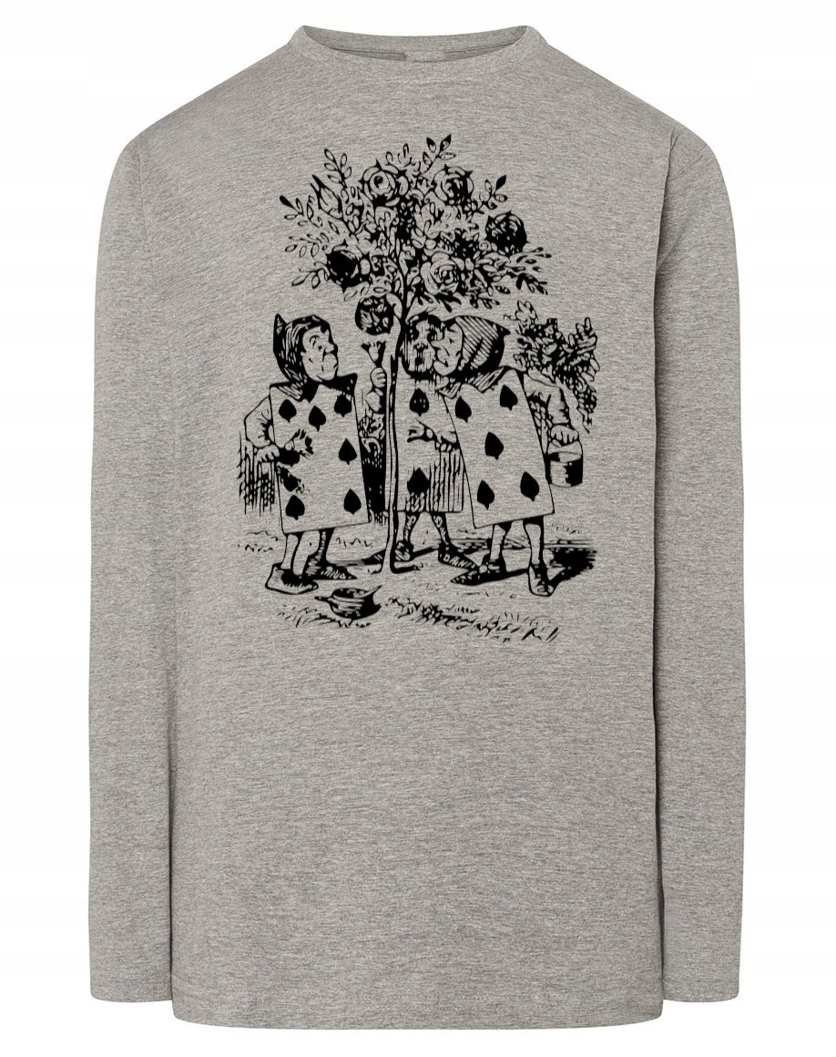 Longsleeve męski fajny nadruk KARTY r.S